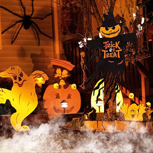 Halloween Garden Flag Outdoor Decorations for Outside Double-Sided Printed, Pumpkin Ghost Winter Yard Flags House Yard Seasonal Decoration 22 x 23 Inch Treat or Trick - Image 6