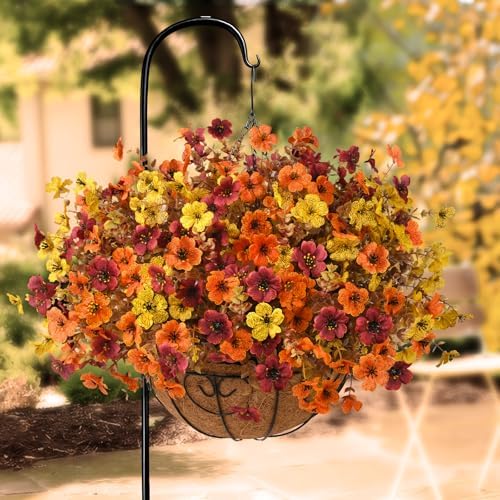 INQCMY Artificial Fake Fall Plants Flowers for Outdoor Outside Decoration - Image 4