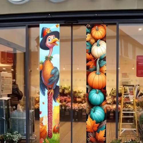 HOMETITUTE Thanksgiving Turkey Door Banner 12 x 71 Inch Fall Harvest - Image 5