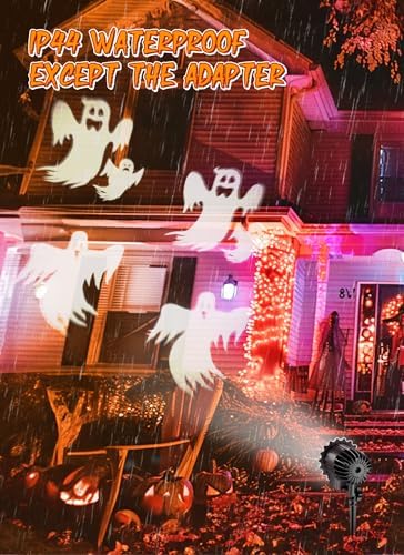 Minetom Halloween Projector Lights Outdoor, Rotating Ghost Projector Halloween, Waterproof Halloween Light Projector Landscape Lights for Outdoor Indoor, Yard, Patio, Garden, Party Decor - Image 2
