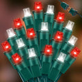 LAMPHOME Red White Valentine's String Lights 100LED 21.6FT Mini Fairy Light Green Wire Christmas Lights Plug in for Indoor & Outdoor Party Patio Bedroom Xmas Tree Garland Galentine's Day Decoration by ULL