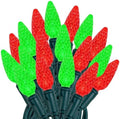 Novelty Lights 24FT 70 LED C6 Christmas Light String, Red & Green Wire by NoveltyLights-LightExperts