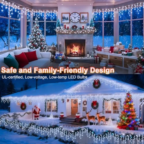 KNONEW Christmas Lights Outdoor Decorations 33ft 400 LED Hanging Light - Image 4