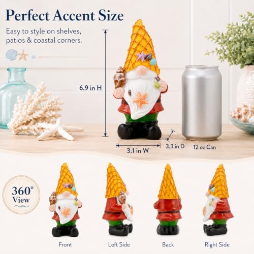 Garden Gnomes Statues, Summer Gnomes Decorations Colorful Ocean Theme - Image 2