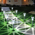 Eyrosa Solar Outdoor Lights, 10 Pack Waterproof Stainless Steel Solar Stake Lights for Pathway Garden Yard Path Walkway Driveway Lawn Patio Outside Decor, Cool White by EYROSA