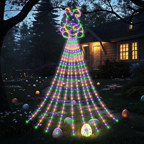 Huquary Easter Bunny Waterfall String Lights Led, 2 ft - Image 2