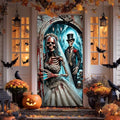 IVN Halloween Skeleton Wedding Pair Door Cover Decorations 35x71 Inch by IVN