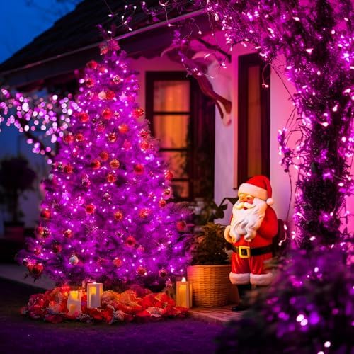 JMEXSUSS 250 LED Orange and Purple Christmas String Lights Indoor Outdoor Waterproof for Garden Patio Party Halloween Christmas Decorations (Pack of 2) - Image 6