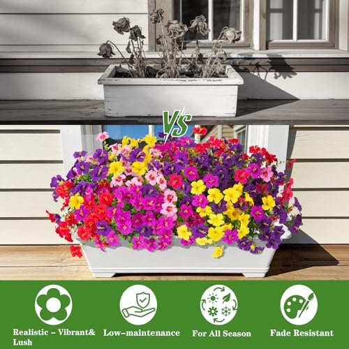 Artificial Fake Petunias Flowers for Outdoors Spring Summer Decoration - Image 4