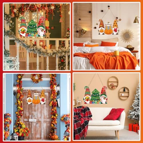 JUNEBRUSHS Double Sided Fall Thanksgiving Decor Christmas Decorations - Image 4