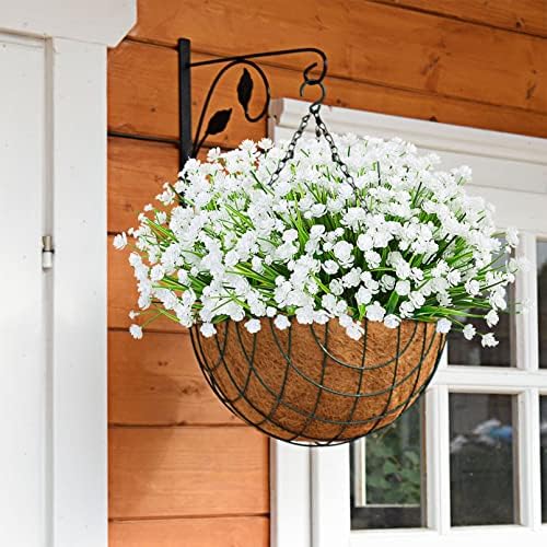 Ouddy Decor 24 Bundles Artificial Flowers for Outdoors Decorations, White - Image 5