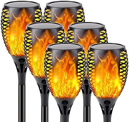 Solar Torch Lights with Flickering Flame Larger Size Solar Flame Lights by SANJICHA