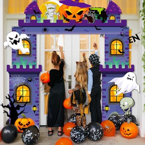 Tiamon Halloween Haunted House Decorations Scary Archway Door Banner - Image 5