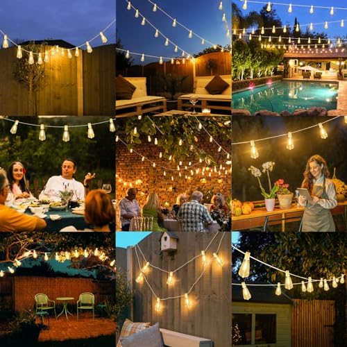 Brightever 100FT Outdoor String Lights 52 Bulbs, Waterproof Patio Lights - Image 7