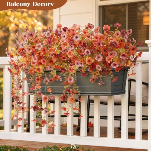 Alupssuc 4 PCS Fall Hanging Flowers Artificial for Outdoor Indoor Decor - Image 4
