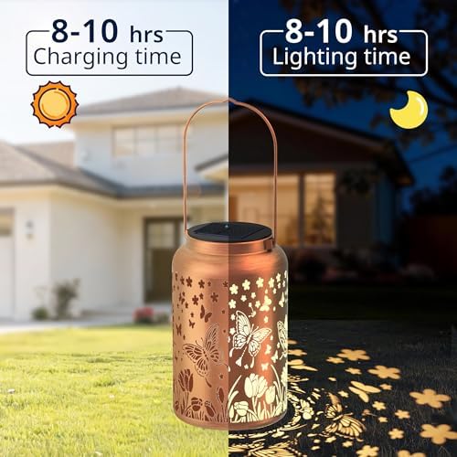 JEJOT Butterfly Solar Lanterns Outdoor Waterproof,Birthday Gift for Women - Image 6