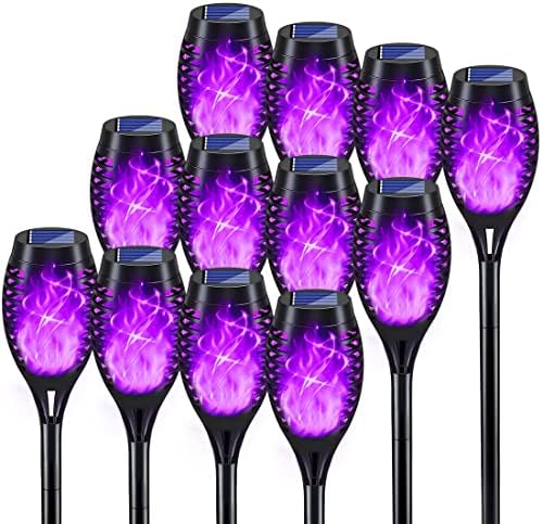 12Pack Purple Solar Halloween Lights for Halloween Decorations Outdoor by KYEKIO