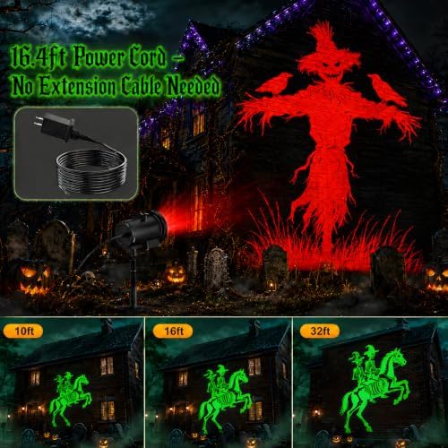 12-in-1 Halloween Projector Lights, Outdoor Dynamic Halloween Projector - Image 4