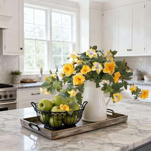 Ammyoo Artificial Fake Petunia Flowers for Outdoor Decoration - Image 5