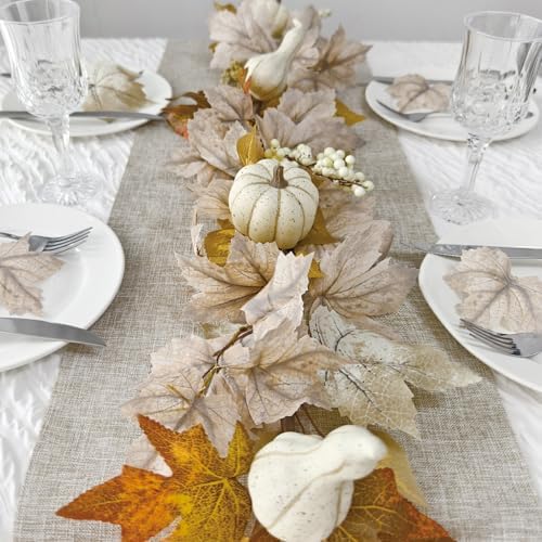 Fall Decorations for Home 6Ft Fall Garland with Lights, Fake Pumpkin Berry Autumn Maple Leaves Garland for Mantle Halloween Thanksgiving Fireplace Harvest Party, Fall Decor Indoor Outdoor Porch Vines - Image 6