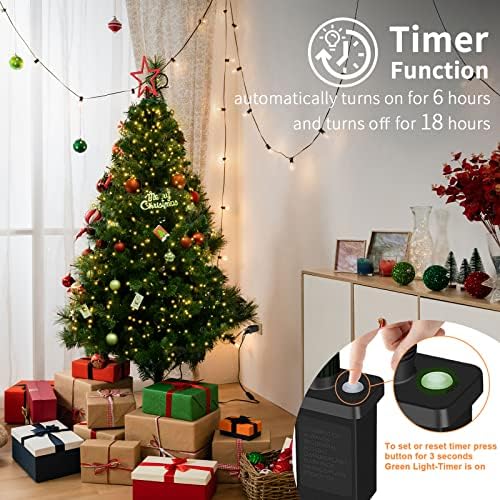 BOLWEO Christmas Tree Lights, 592LED 16 Lines Christmas Lights for Tree 8 Modes for 8ft-10ft Christmas Tree, UL Certified Indoor Outdoor Christmas Decorations 16 * 9.8ft Drops Warm White - Image 5