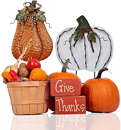 Metal Pumpkin Stakes Yard Signs Fall Decor Decorative Lawn Garden Stake - Image 4