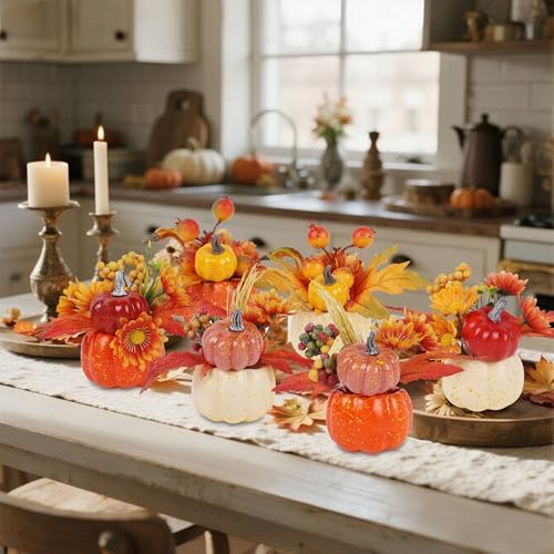 winemana Fall Table Decor, Pumpkin Centerpieces Fall Decorations for Home - Image 7