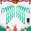 10" Candy Cane Pathway Lights, 10-Pack Christmas Stake Lights for Outdoor by PerPaiMe