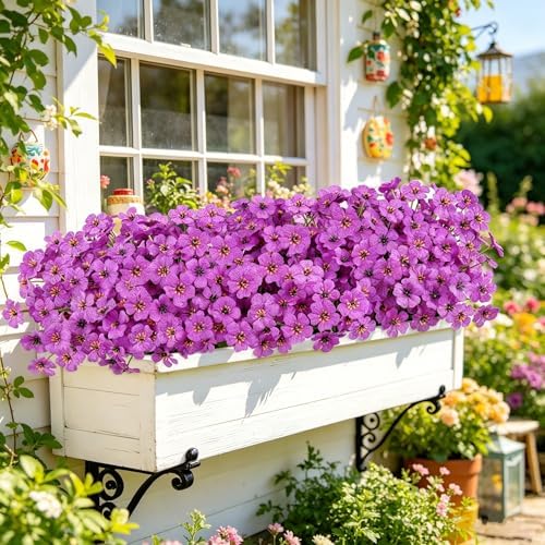 AmyHomie 20 PCS Artificial Flowers for Outdoors, UV Resistant Fake Plants - Image 4