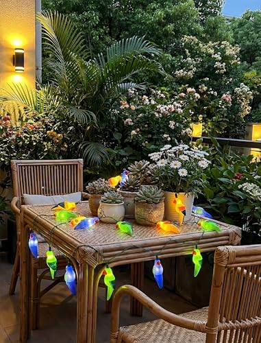 Parrot String Lights, 8.5FT 10 LED Summer String Lights with UL Certified Plug, Waterproof Tropical Party Decorations for Patio, Connectable Hawaiian Lights for Garden Backyard Bedroom Decor - Image 7