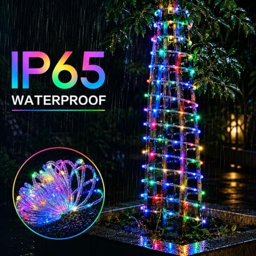 Vigdur Outdoor Rope Lights, 33FT Color Changing Rope Lights with Remote - Image 3
