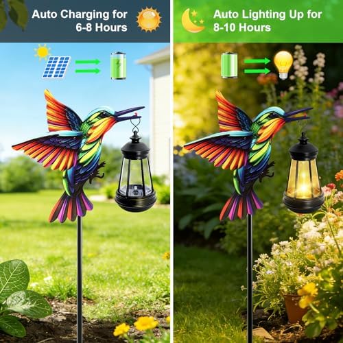 Solar Lights Hummingbird Garden Outdoor Decor,Hummingbird Stake - Image 4