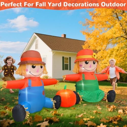 6FT Fall Thanksgiving Inflatables Outdoor Decorations with Built-in LEDs - Image 4