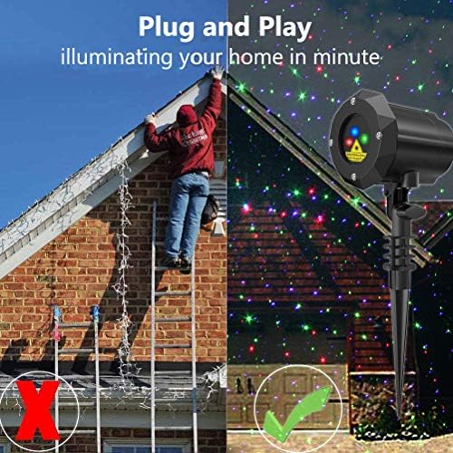 Poeland Garden Lights Moving Laser Christmas Lights Firefly Star Projector for Home and Garden - Image 5
