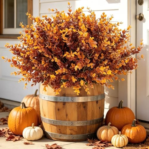 12 Bundles Artificial Fall Flowers for Outdoors Fall Decorations for Home - Image 3
