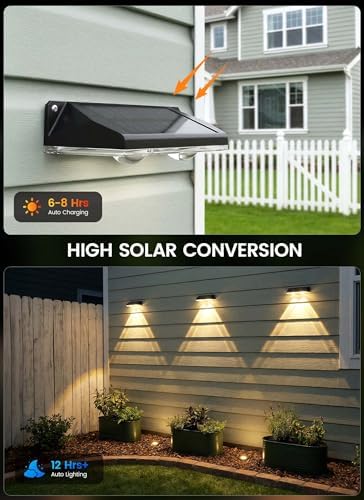 Brightown 8 Pack Solar Fence Lights Outdoor, 3000/4000/6000K/RGB 12 Modes - Image 3