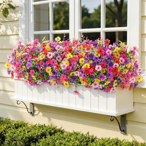 SHareconn 24 Bundles Artificial Flowers for Outdoors UV Resistant Decor - Image 4