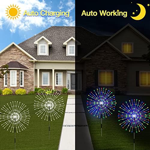 4 Pack Solar Firework Lights Outdoor, Garden Decor,Multicolored - Image 4