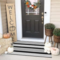 Halloween Door Mat 27.5"x43" Black and White Outdoor Rug Fall Porch Decor by OJIA