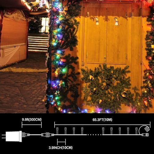 LAMPHOME 100 LED Easter String Lights, 33 FT Colorful Connectable Waterproof String Lights Clear Wire with 16Modes, Easter Decorations for Indoor Outdoor Party Yard Garden (Multicolor) - Image 6