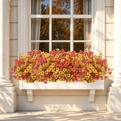 Artificial Fake Fall Flowers Mums Plants for Outdoors Autumn Decoration - Image 3