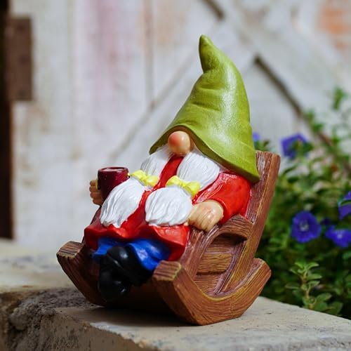 Drinking Coffee Faceless Garden Female Gnome Statue Decoration 6.5" Figurine Ornament for Indoor Outdoor Home Patio Yard Lawn - Image 5