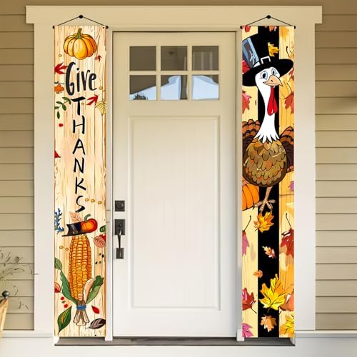 BlissYard Give Thanks Thanksgiving Door Banner 12 x 71 Inch - Image 4