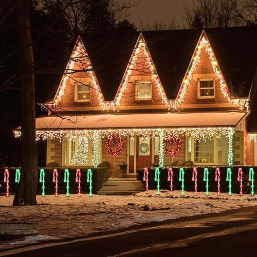 DAMEING 10 Pack 21in Solar Candy Cane Lights - Image 5