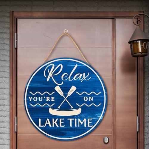 Lake Gifts Wood Hanging Sign for House Home, Lake Life Wall Decor Sign for Bedroom Bathroom Living Room - Image 3