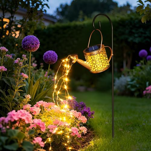 1 Pack Solar Watering Can Lantern, Hanging Light Outdoor Waterproof, Hanging Lantern Decorative, Garden Decoration Gift for Women Mom by Unknown