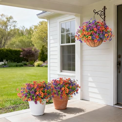 Hommyea Artificial Fake Flowers Plants for Outdoors Silk Spring Home Decor - Image 4