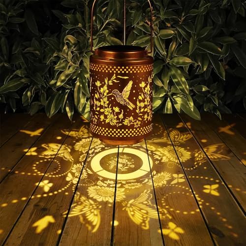 2 Pack Hummingbird Solar Lanterns Garden Decor Birthday Gifts for Women - Image 3