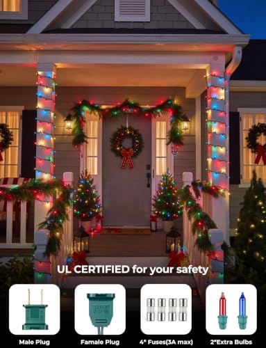 Multi-Colored Christmas Lights, 40FT 200 Count Incandescent Mini String Lights, Connectable Waterproof Fairy Light Christmas Decorations for Indoor Outdoor Xmas Tree Garland Garden Patio Party Decor - Image 4