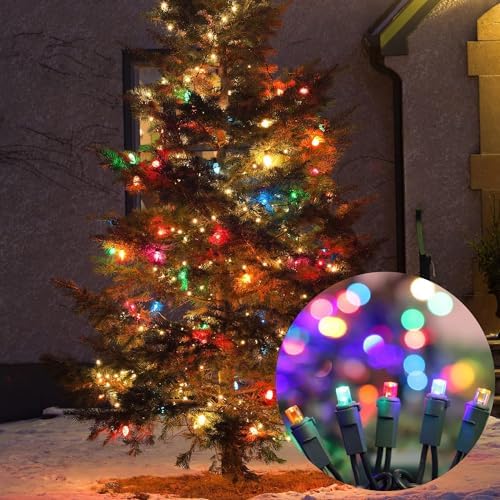 LAMPHOME Multi-Colored Christmas Mini String Lights, 60 LED Waterproof Fairy Tree Lights Plug in, Connectable Christmas Decorations for Indoor Outdoor Easter Patio Holiday Theme Party Yard House - Image 4